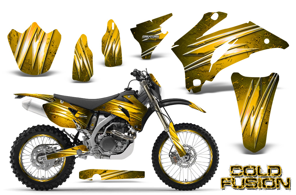 Yamaha WR 250-450 07-10 Graphics Kit Cold Fusion Yellow NP Rims